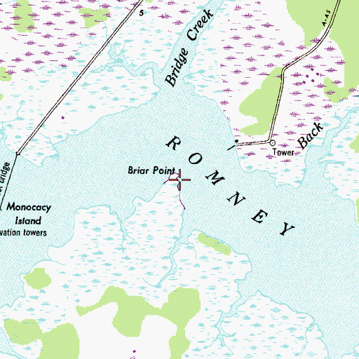 Topographic Map of Briar Point, MD