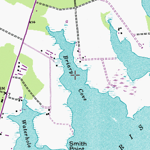 Topographic Map of Briary Cove, MD