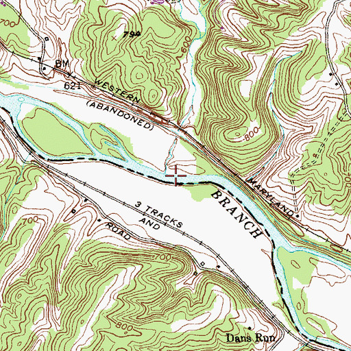 Topographic Map of Brice Hollow Run, MD