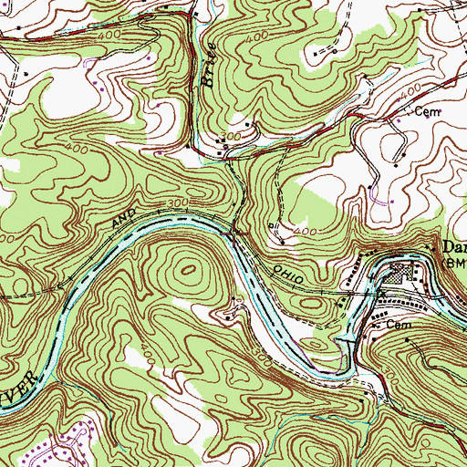 Topographic Map of Brice Run, MD