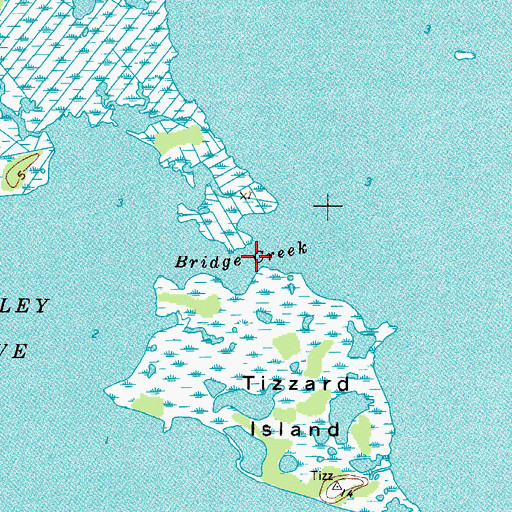 Topographic Map of Bridge Creek, MD
