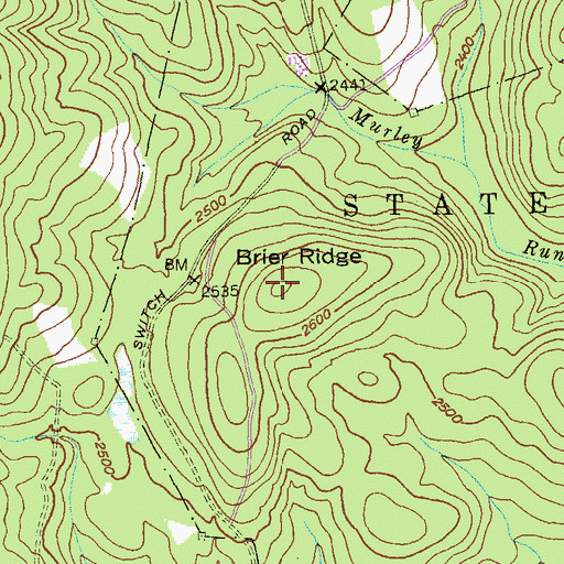 Topographic Map of Brier Ridge, MD