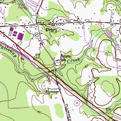 Topographic Map of Bristol School, MD