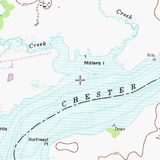 Topographic Map of Broad Creek, MD