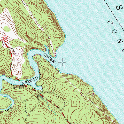 Topographic Map of Broad Creek, MD
