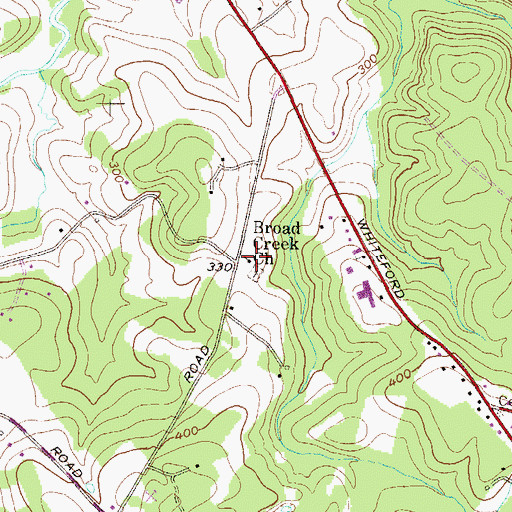 Topographic Map of Broad Creek Church, MD