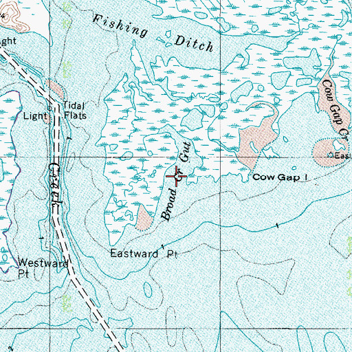 Topographic Map of Broad Creek Gut, MD
