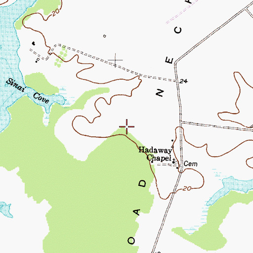 Topographic Map of Broad Neck, MD