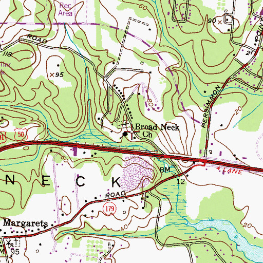 Topographic Map of Asbury Broadneck United Methodist Church, MD