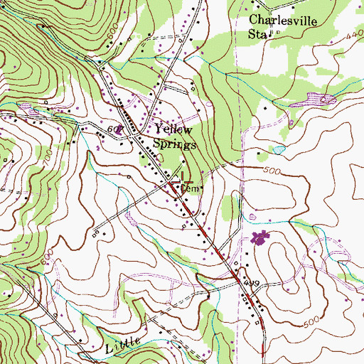 Topographic Map of Brook Hill Church, MD