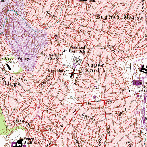 Topographic Map of Brookhaven Elementary School, MD