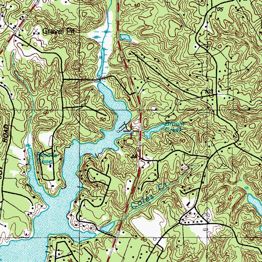 Topographic Map of Brown Creek, MD