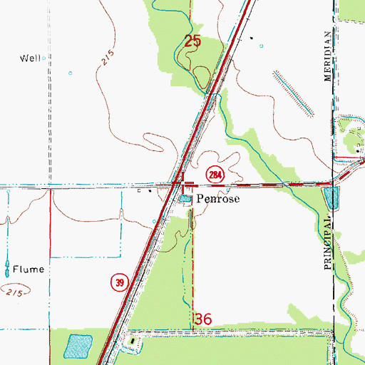 Topographic Map of Penrose, AR