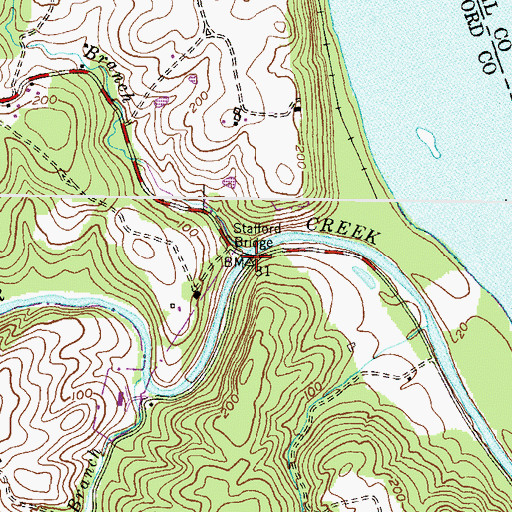 Topographic Map of Buck Branch, MD