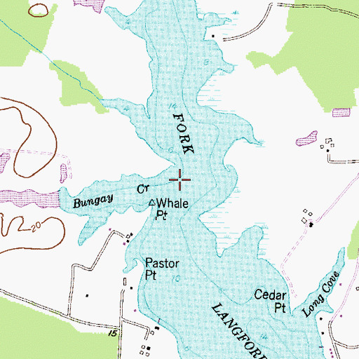 Topographic Map of Bungay Creek, MD