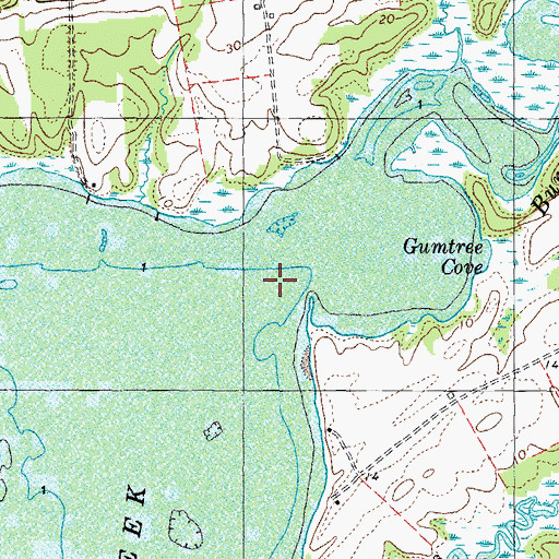 Topographic Map of Burgess Creek, MD