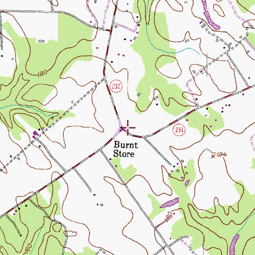 Topographic Map of Burnt Store, MD