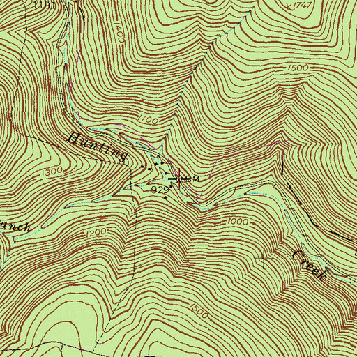 Topographic Map of Buzzard Branch, MD