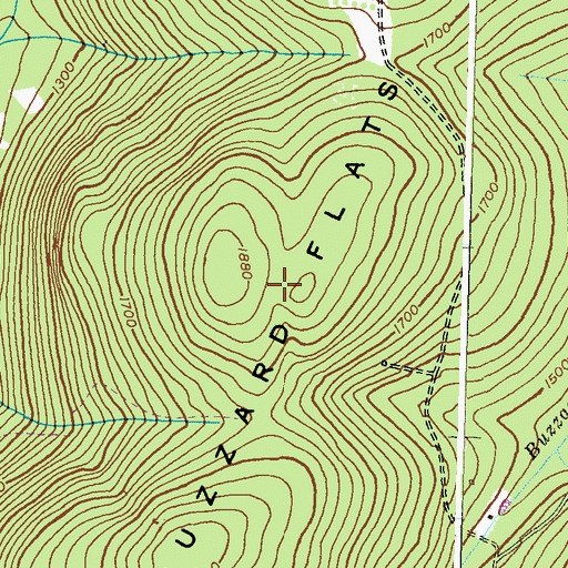 Topographic Map of Buzzard Flats, MD
