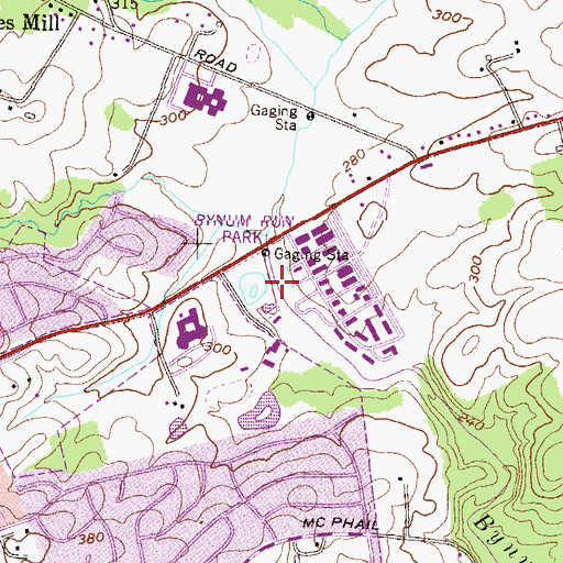Topographic Map of Bynum Run Picnic Area, MD