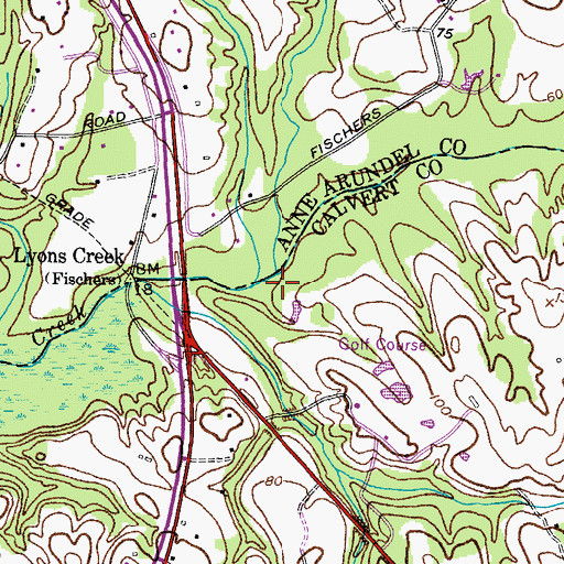 Topographic Map of Cabin Branch, MD