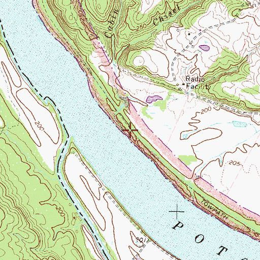 Topographic Map of Cabin Branch, MD