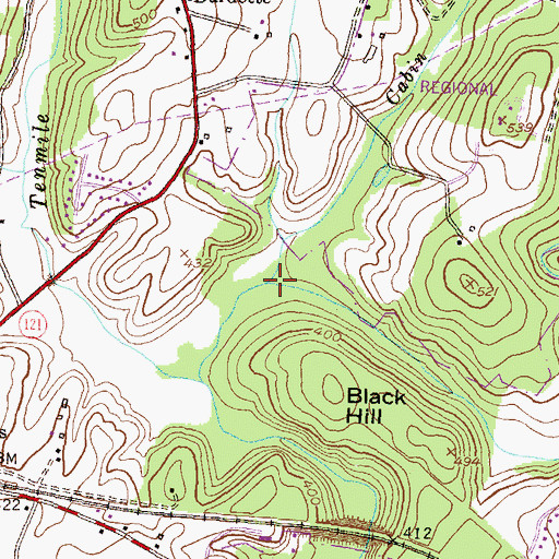 Topographic Map of Cabin Branch, MD