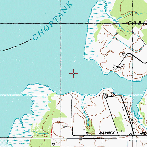 Topographic Map of Cabin Creek, MD