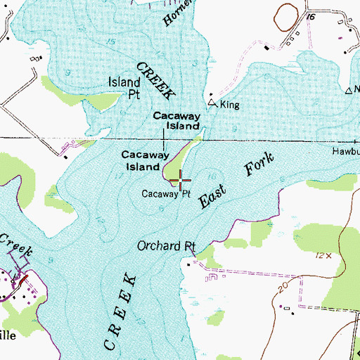 Topographic Map of Cacaway Point, MD