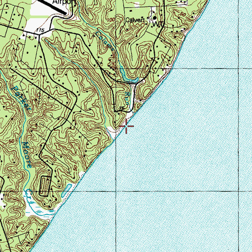 Topographic Map of Calams Run, MD