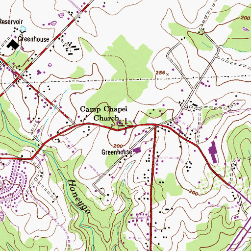 Topographic Map of Camp Chapel United Methodist Church, MD