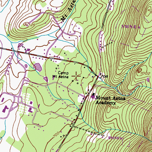 Topographic Map of Camp Mount Aetna, MD