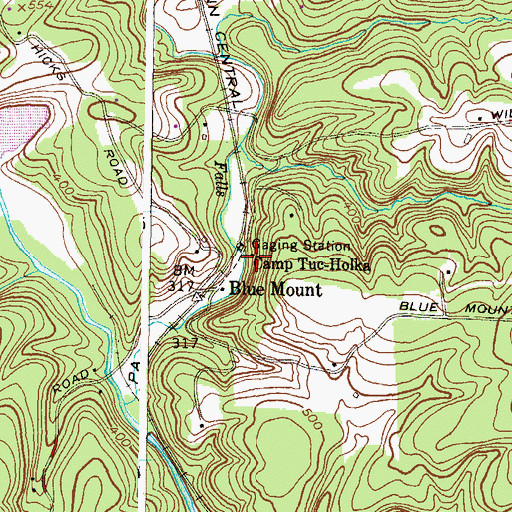 Topographic Map of Camp-Tuc-Holka, MD