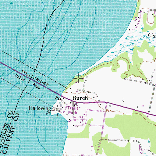 Topographic Map of Caney Creek, MD