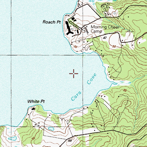Topographic Map of Cara Cove, MD