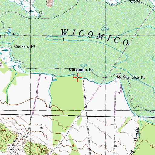Topographic Map of Carpenter Point, MD