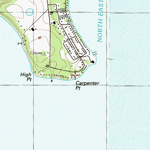 Topographic Map of Carpenter Point, MD