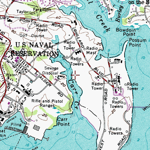 Topographic Map of Carr Creek, MD