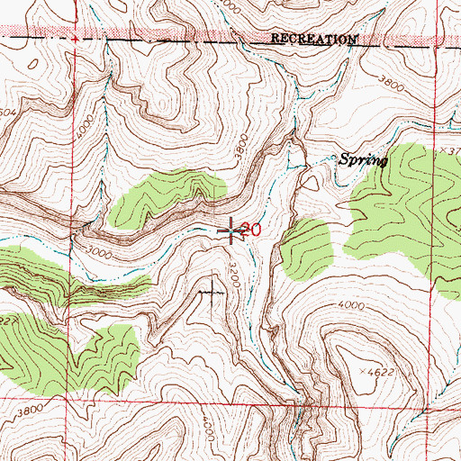 Topographic Map of Hindu Canyon, AZ
