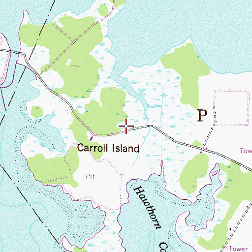 Topographic Map of Carroll Island, MD
