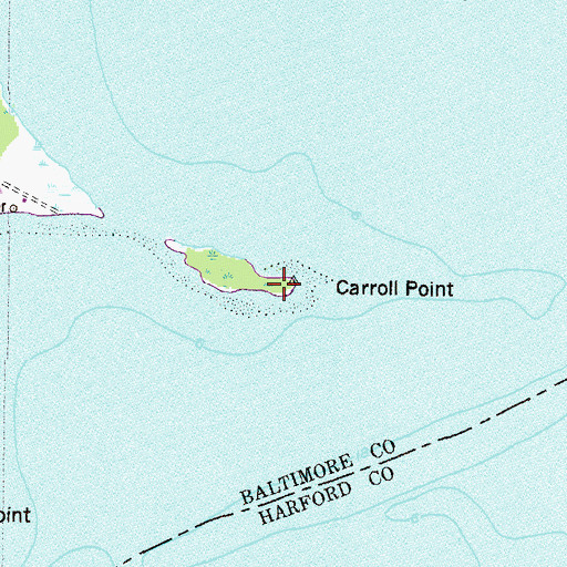 Topographic Map of Carroll Point, MD