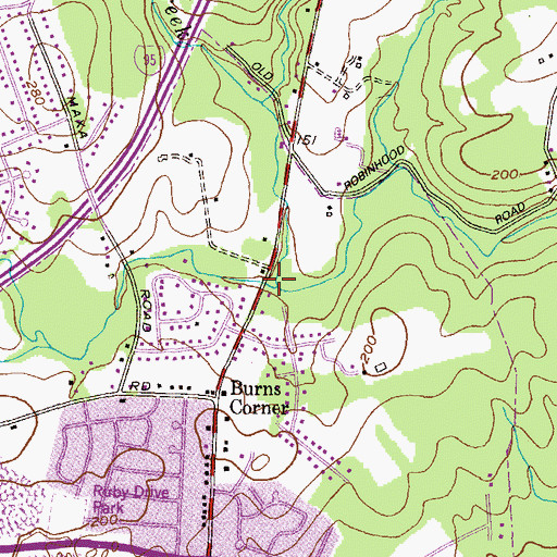 Topographic Map of Carsins Run, MD