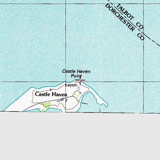 Topographic Map of Castle Haven Point, MD