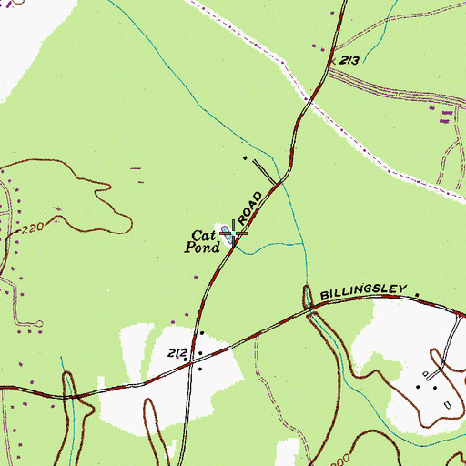 Topographic Map of Cat Pond, MD