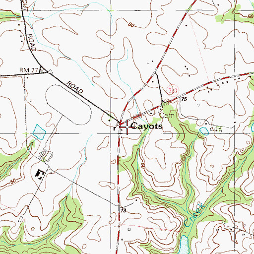 Topographic Map of Cayots, MD