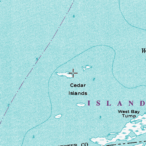 Topographic Map of Cedar Islands, MD