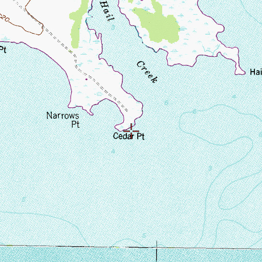 Topographic Map of Cedar Point, MD