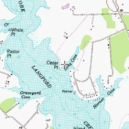 Topographic Map of Cedar Point, MD