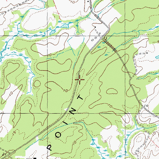 Topographic Map of Cedar Point Neck, MD