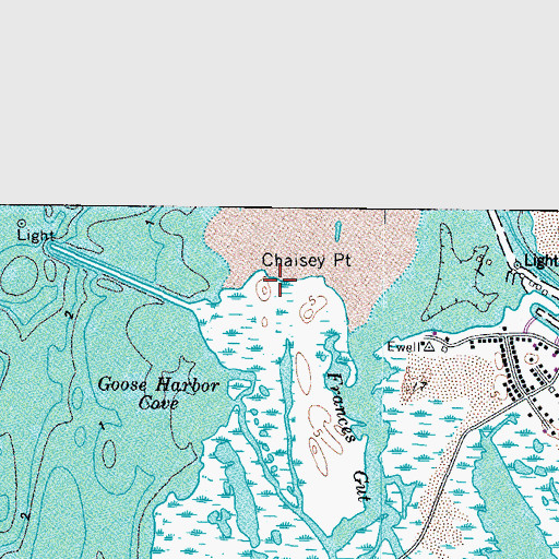 Topographic Map of Chaisey Point, MD